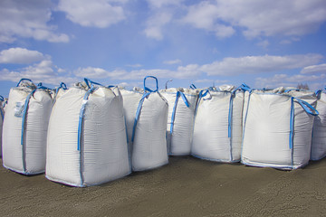 open warehouse of big bags 
