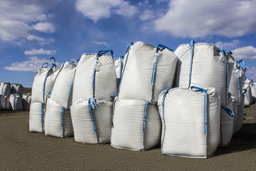 open warehouse of big bags