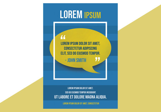 Quote Bubble Poster Layout