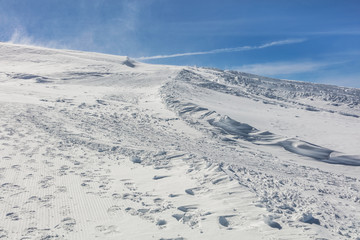 Fototapeta na wymiar Wintertime view on the top of Mt. Titlis in Switzerland
