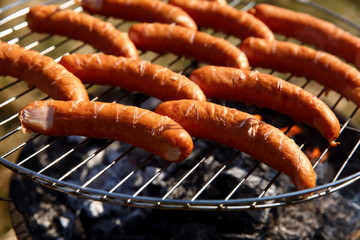 When grilling sausage you have to remember to turn the sausage on the other side to make it well on both sides.