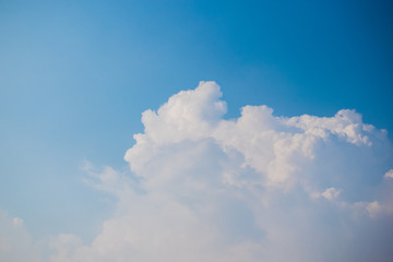 Beautiful blue sky and white cloud background