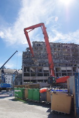 d&eacute;molition d'un b&acirc;timent