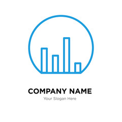 Bar chart company logo design template