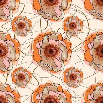 pattern con motivi floreali