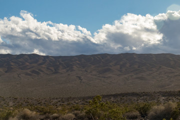 Cloudscape over mountain range at Death Valley National Park, California