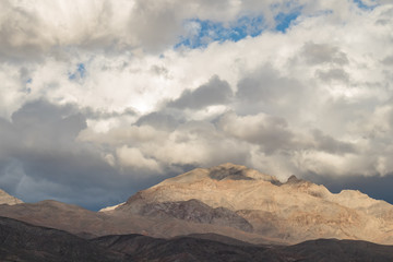 Cloudscape over mountain range at Death Valley National Park, California