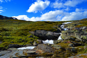 Fototapeta na wymiar Beautiful norway nature in National park Jotunheimen
