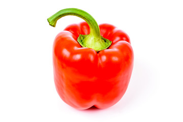 Rote Paprika isoliert vor weißem Hintergrund