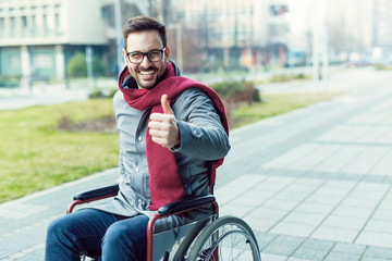 Man in wheelchair