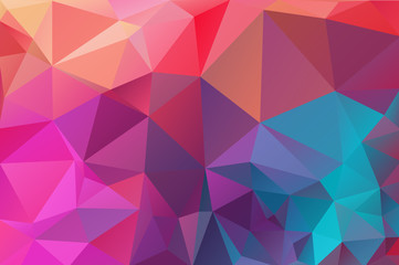 Abstract multicolored polygon, low polygon background. Transfusion of color. All the colors of the rainbow. Multicolor. Watercolor effect. Geometric Pattern