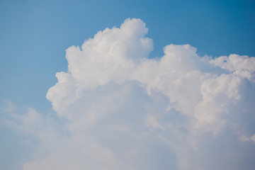 Beautiful blue sky and white cloud background