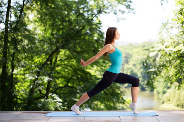 Fototapeta premium Yoga woman outdoor.