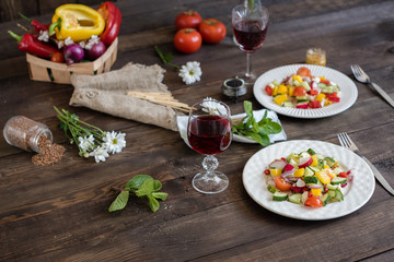 Fresh healthy organic vegetables. Food background