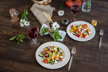 Fresh healthy organic vegetables. Food background