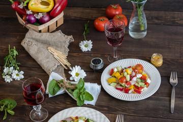 Fresh healthy organic vegetables. Food background