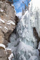 A frozen waterfall