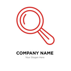 Magnifier tool company logo design template