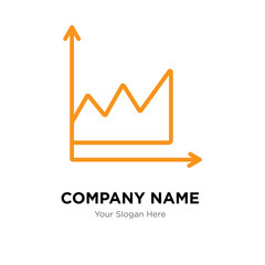 Data graphic company logo design template
