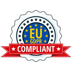 EU GDPR Compliant label illustration