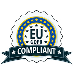 EU GDPR Compliant label illustration