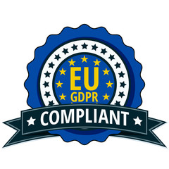EU GDPR Compliant label illustration