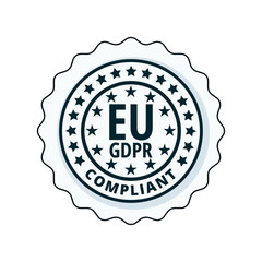 EU GDPR Compliant label illustration