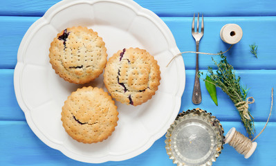 galette  with blueberry and thyme