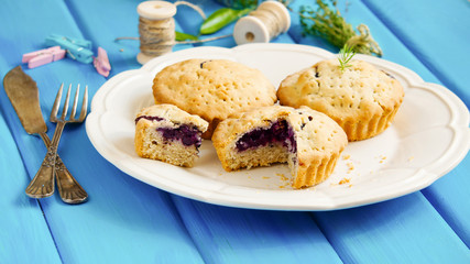 galette  with blueberry and thyme