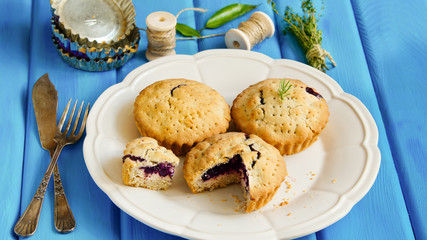 galette  with blueberry and thyme