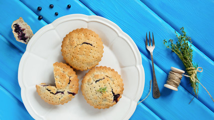 galette  with blueberry and thyme