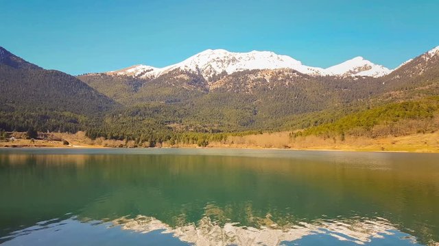 Doxa Lake in Greece. A famous winter destination.