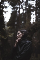 Beauty girl in forest 