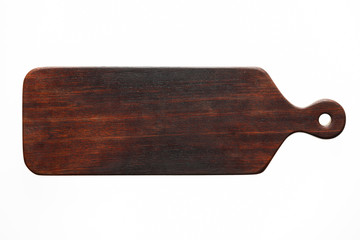 Dark handmade wood cutting board