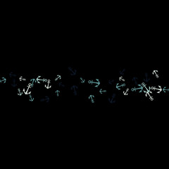 Pretty summer background with anchors. Anchor In Cartoon Free Style. Pattern Art Illustration Vector