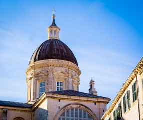 Naklejka premium Church dome in Dubrovnik 