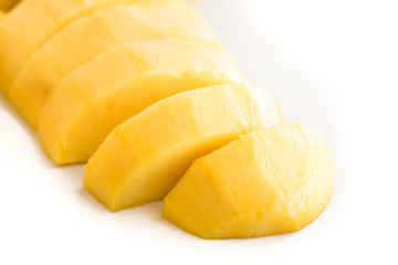 ripe Nam Dok Mai mango on white background