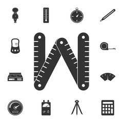 Folding Meter icon. Simple element illustration. Folding Meter symbol design from Measuring collection set. Can be used in web and mobile