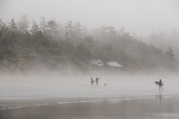 Tofino Surfers in Fog