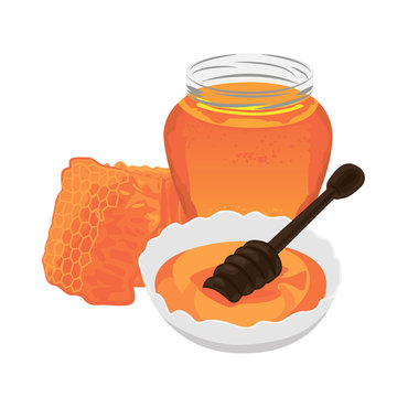Honey. Vector illustration