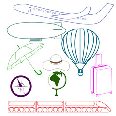 transport means and goods for traveling