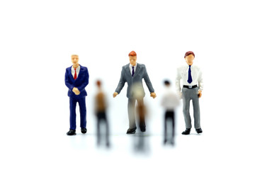Miniature people : group of businessman team.