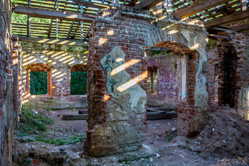 Wings of Petrovskoe-Alabino Manor - the end of the XVIII century, Moscow region, Russia. August 2017
