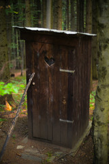 wooden booth dry toilet