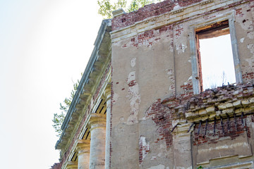 Petrovskoe-Alabino Estate - the ruins of an abandoned farmstead at the end of the 18th century, Moscow Region, Russia. August 2017