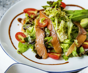 Salmon salad healthy menu