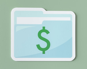 Business financial management document icon