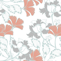 Abstract elegance pattern with floral background.