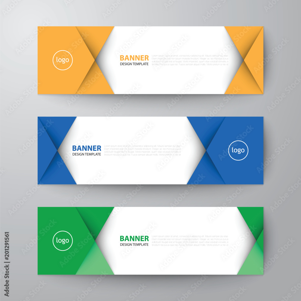 Wall mural banners web design template abstract vector background