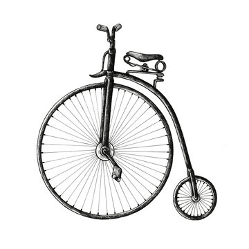 Old bicycle vintage style illustration